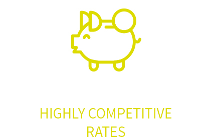Highly competitive rates